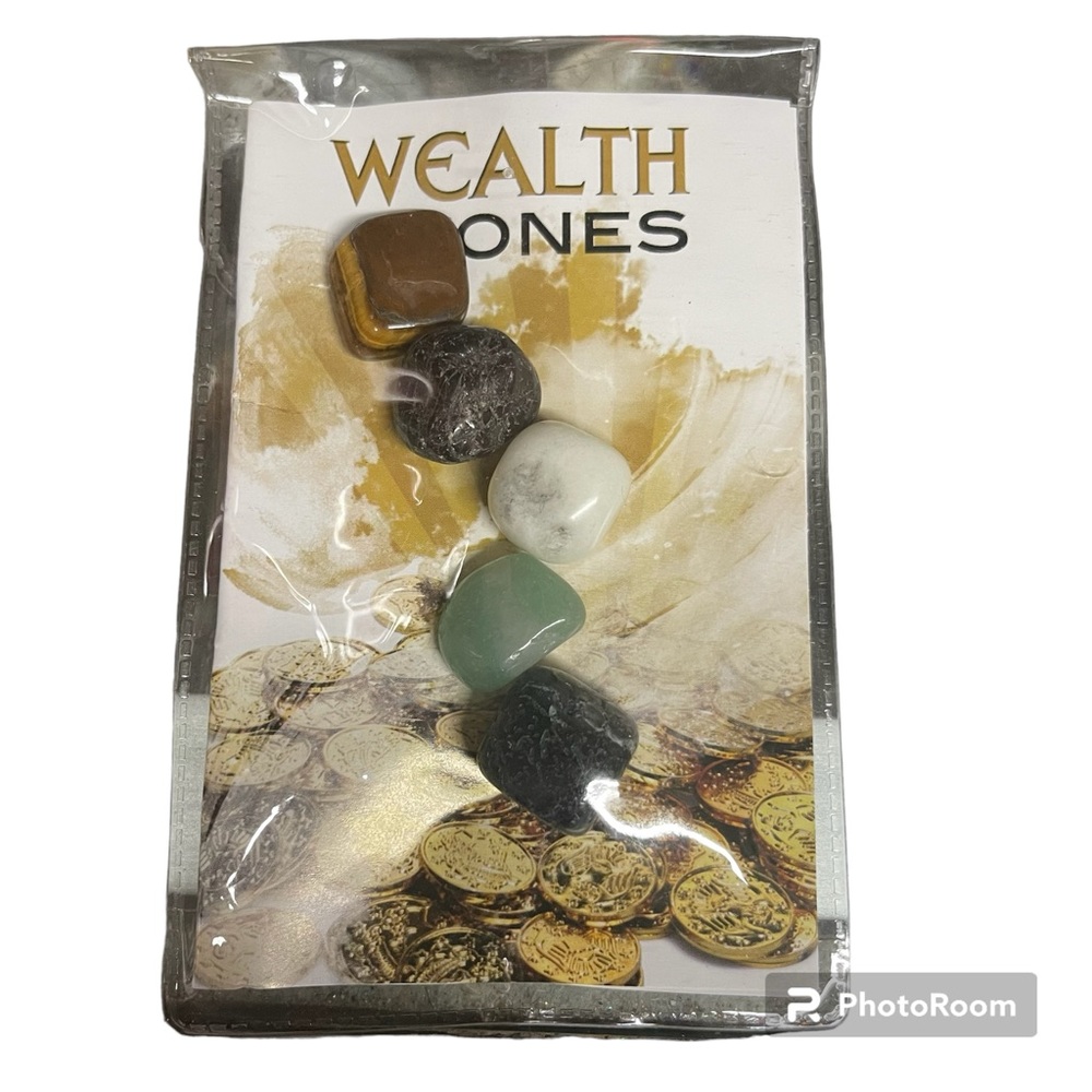 Pack of 5 wealth stones/ Paquete de 5 piedras de la riqueza